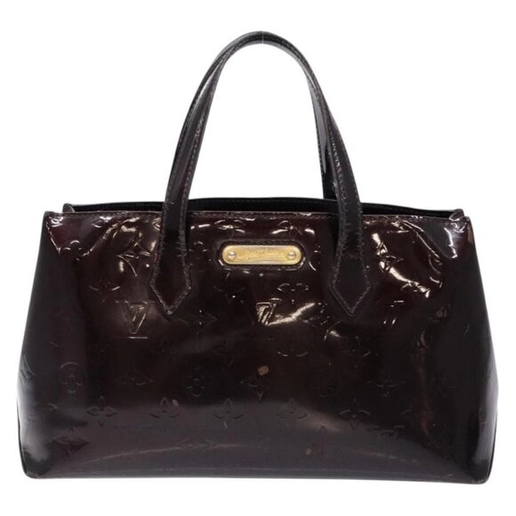 LOUIS VUITTON Monogram Vernis Wilshire PM Hand Bag Amarante Auth - Picture 2 of 16